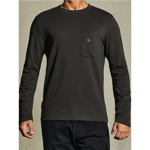 Sinsay - Koszulka z długimi rękawami - zielony ze sklepu Sinsay w kategorii T-shirty męskie - zdjęcie 186083380