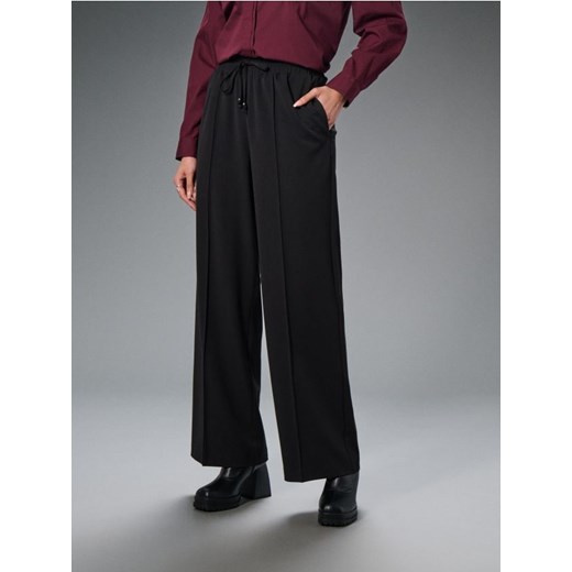 Sinsay - Spodnie wide leg - czarny ze sklepu Sinsay w kategorii Spodnie damskie - zdjęcie 186083501