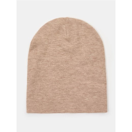 Sinsay - Czapka beanie z wiskozą - beżowy Sinsay One Size Sinsay