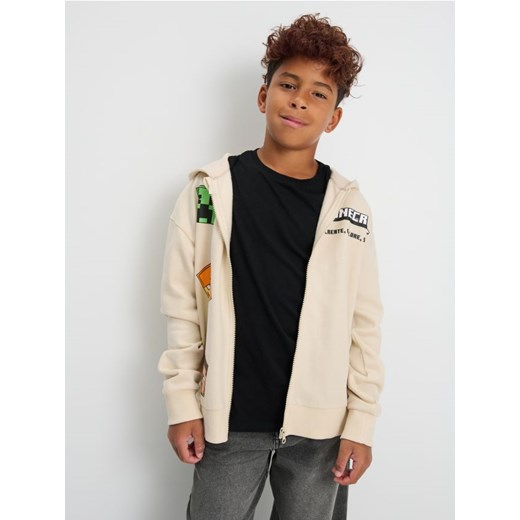 Sinsay - Bluza z nadrukiem na plecach Minecraft - kremowy - id: 782CG-02X - marki Sinsay - 186083614 Sinsay - Bluza z nadrukiem na plecach Minecraft - kremowy ze sklepu Sinsay w kategorii Bluzy chłopięce - zdjęcie 186083614