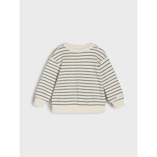 Sinsay - Bawełniana bluza w paski - kremowy - id: 814FW-01X - marki Sinsay - 186083681 Sinsay - Bawełniana bluza w paski - kremowy ze sklepu Sinsay w kategorii Bluzy i swetry - zdjęcie 186083681