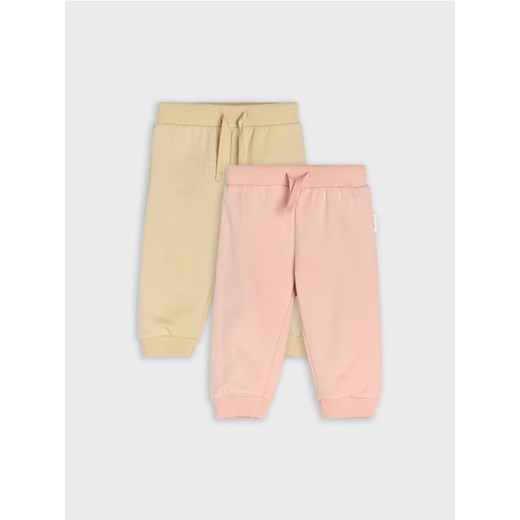 Sinsay - Spodnie dresowe 2 pack - kremowy ze sklepu Sinsay w kategorii Odzież dla niemowląt - zdjęcie 186083761