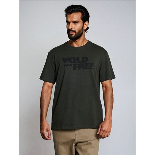 Sinsay - Koszulka z krótkim rękawem - zielony ze sklepu Sinsay w kategorii T-shirty męskie - zdjęcie 186083803