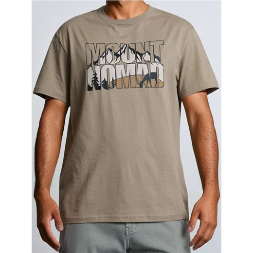 Sinsay - Koszulka z krótkim rękawem - brązowy ze sklepu Sinsay w kategorii T-shirty męskie - zdjęcie 186083832