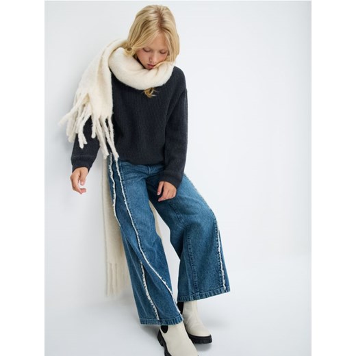 Sinsay - Spodnie wide leg z efektem sprania - Inny - id: 871ET-52J - marki Sinsay - 186083894 Sinsay - Spodnie wide leg z efektem sprania - Inny ze sklepu Sinsay w kategorii Spodnie dziewczęce - zdjęcie 186083894