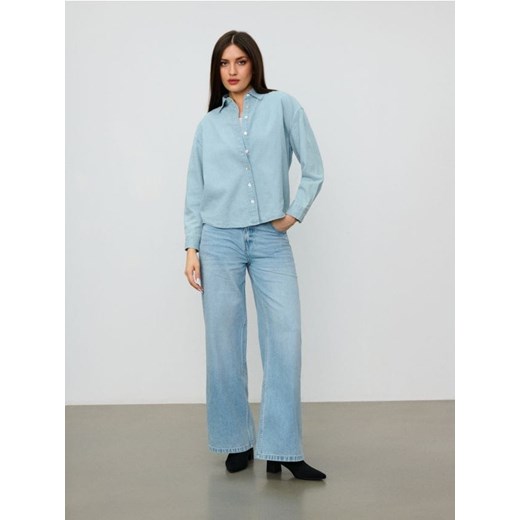 Sinsay - Jeansy wide leg - niebieski ze sklepu Sinsay w kategorii Jeansy damskie - zdjęcie 186083971