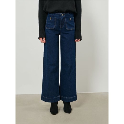 Sinsay - Jeansy wide leg - niebieski ze sklepu Sinsay w kategorii Jeansy damskie - zdjęcie 186083982