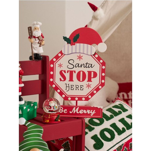 Sinsay - Dekoracja świąteczna STOP - czerwony ze sklepu Sinsay w kategorii Dekoracje bożonarodzeniowe - zdjęcie 186084020
