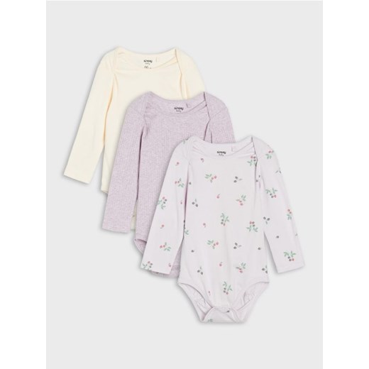 Sinsay - Body 3 pack - kremowy ze sklepu Sinsay w kategorii Odzież dla niemowląt - zdjęcie 186084050