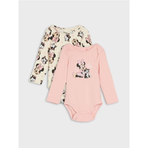 Sinsay - Body 2 pack Minnie Mouse - różowy ze sklepu Sinsay w kategorii Odzież dla niemowląt - zdjęcie 186084062