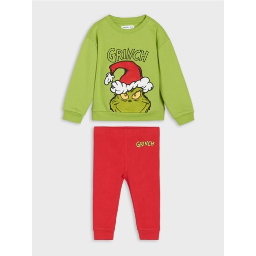 Sinsay - Komplet: bluza i legginsy Grinch - zielony - id: 925FW-76X - marki Sinsay - 186084100 Sinsay - Komplet: bluza i legginsy Grinch - zielony ze sklepu Sinsay w kategorii Odzież dla niemowląt - zdjęcie 186084100