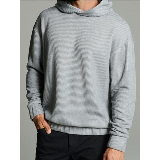 Sinsay - Bluza z domieszką wiskozy - szary ze sklepu Sinsay w kategorii Bluzy męskie - zdjęcie 186084141
