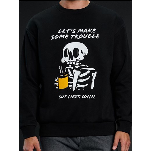 Sinsay - Bluza crewneck na Halloween - czarny ze sklepu Sinsay w kategorii Bluzy męskie - zdjęcie 186084173