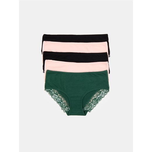 Sinsay - Majtki hipster 5 pack - wielobarwny ze sklepu Sinsay w kategorii Majtki damskie - zdjęcie 186084213
