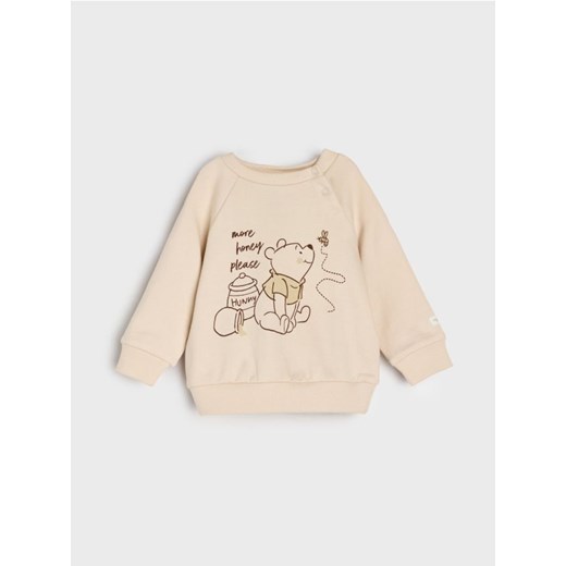 Sinsay - Bawełniana bluza z nadrukiem Winnie the Pooh - beżowy ze sklepu Sinsay w kategorii Odzież dla niemowląt - zdjęcie 186084290