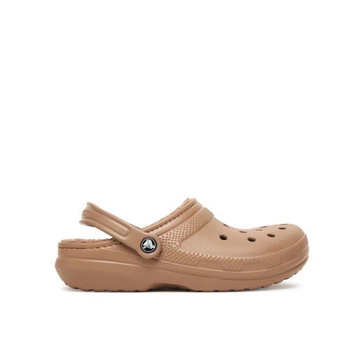 Klapki Crocs Classic Lined Clog 203591 Brązowy ze sklepu eobuwie.pl w kategorii Klapki damskie - zdjęcie 186086251
