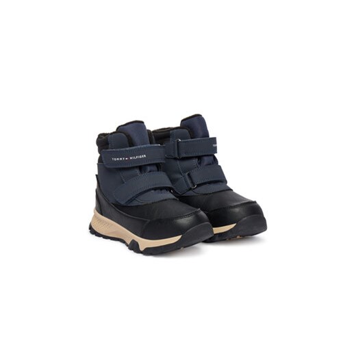 Śniegowce Tommy Hilfiger Velcro Bootie T1X5-34134-1592 S Czarny Tommy Hilfiger 34 eobuwie.pl
