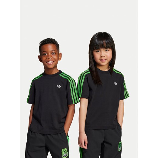 adidas T-Shirt Minecraft JW5330 Czarny Loose Fit ze sklepu MODIVO w kategorii T-shirty chłopięce - zdjęcie 186086864