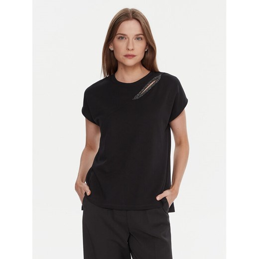 LOLA CASADEMUNT T-Shirt LF2515024 Czarny Regular Fit ze sklepu MODIVO w kategorii Bluzki damskie - zdjęcie 186086940