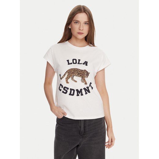 LOLA CASADEMUNT T-Shirt LF2515001 Biały Regular Fit ze sklepu MODIVO w kategorii Bluzki damskie - zdjęcie 186086960