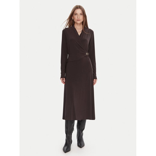 Joseph Ribkoff Sukienka koktajlowa 253235 Brązowy Slim Fit ze sklepu MODIVO w kategorii Sukienki - zdjęcie 186086963