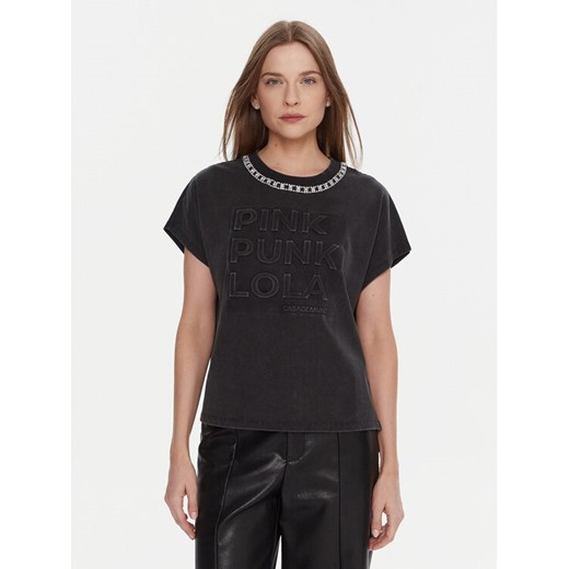 LOLA CASADEMUNT T-Shirt LF2515030 Szary Loose Fit ze sklepu MODIVO w kategorii Bluzki damskie - zdjęcie 186086973