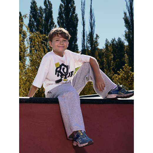 Reserved - T-shirt z nadrukiem - złamana biel Reserved 170 (13-14 lat) Reserved