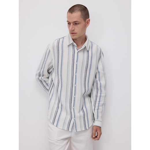 Reserved - Bawełniana koszula regular fit - wielobarwny ze sklepu Reserved w kategorii Koszule męskie - zdjęcie 186089501