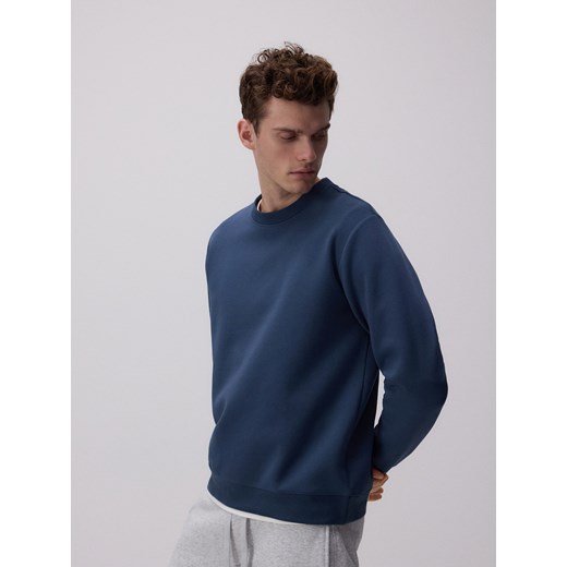Reserved - Gładka bluza z bawełną - granatowy Reserved L okazja Reserved