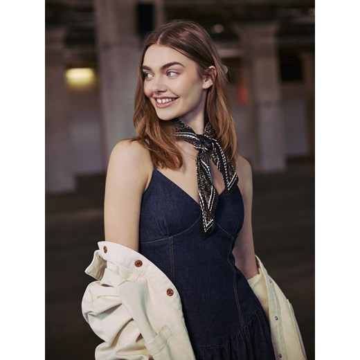 Reserved - Jeansowa sukienka mini - granatowy ze sklepu Reserved w kategorii Sukienki - zdjęcie 186089602