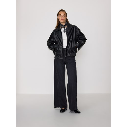Reserved - Kurtka bomberka z kołnierzykiem - czarny ze sklepu Reserved w kategorii Kurtki damskie - zdjęcie 186089741