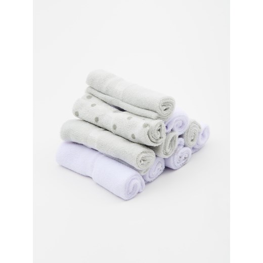 Sinsay - Ręczniki do twarzy 10 pack - szary Sinsay One Size Sinsay