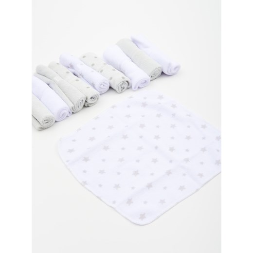 Sinsay - Ręczniki do twarzy 10 pack - szary Sinsay One Size Sinsay