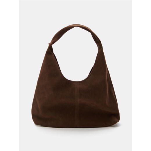 Sinsay - Torebka hobo na ramię - brązowy Sinsay One Size Sinsay