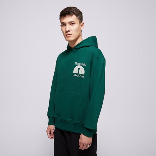 ELLESSE BLUZA Z KAPTUREM CLUB DI CORSA DGREEN HOODIE ze sklepu Sizeer w kategorii Bluzy męskie - zdjęcie 186092083