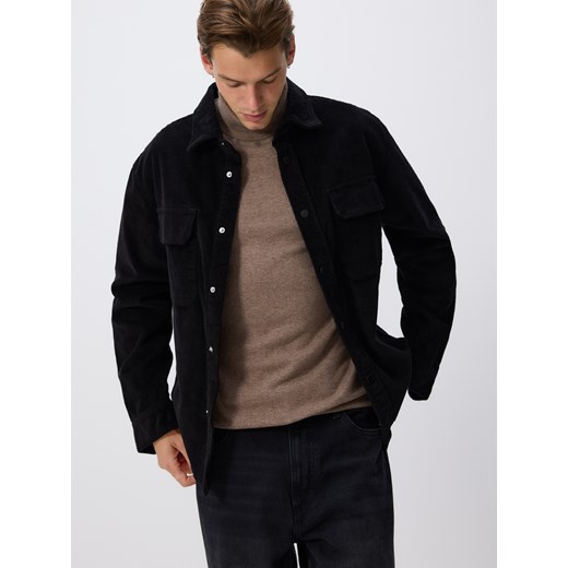 Reserved - Sztruksowa koszula comfort fit - czarny ze sklepu Reserved w kategorii Koszule męskie - zdjęcie 186092471