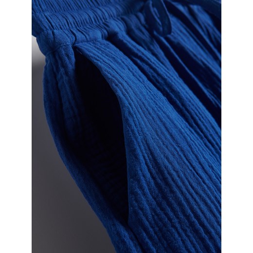 Reserved - Szorty z bawełnianego muślinu - niebieski ze sklepu Reserved w kategorii Szorty - zdjęcie 186092672