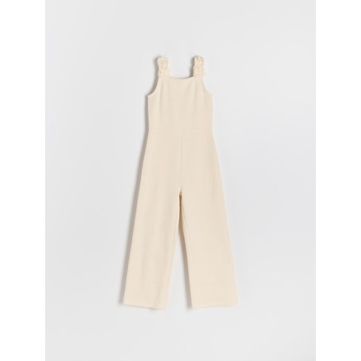 Reserved - Tweedowy kombinezon - złamana biel ze sklepu Reserved w kategorii Kombinezony dziewczęce - zdjęcie 186093011
