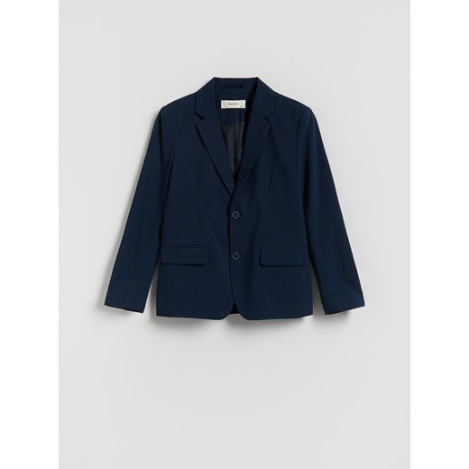 Reserved - Elegancka marynarka z wiskozą - granatowy ze sklepu Reserved w kategorii Marynarki i garnitury chłopięce - zdjęcie 186093234