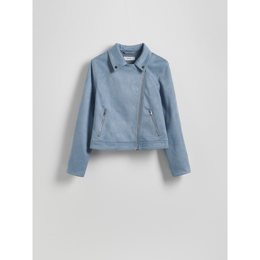 Reserved - Ramoneska z imitacji zamszu - jasnoniebieski Reserved M wyprzedaż Reserved