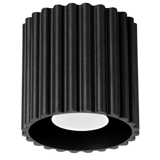 Czarna ryflowana lampa sufitowa D9-B98 ze sklepu Edinos.pl w kategorii Lampy sufitowe - zdjęcie 186093650