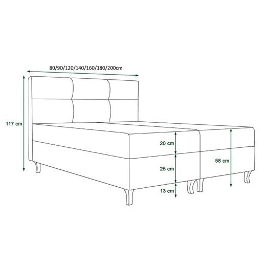 Niebieskie łóżko z pojemnikiem na pościel 6 rozmiarów P9-M66 Elior Edinos.pl