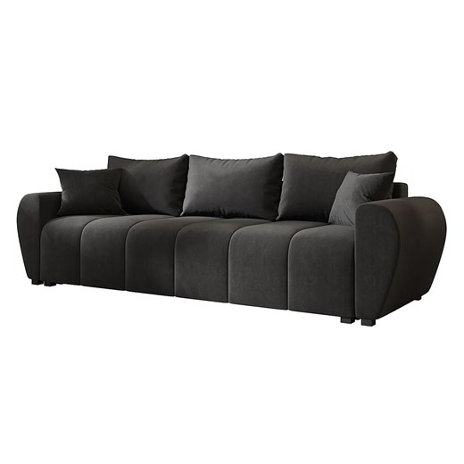 Ciemnoszara welurowa sofa rozkładana D2-R65 ze sklepu Edinos.pl w kategorii Sofy i kanapy - zdjęcie 186094532