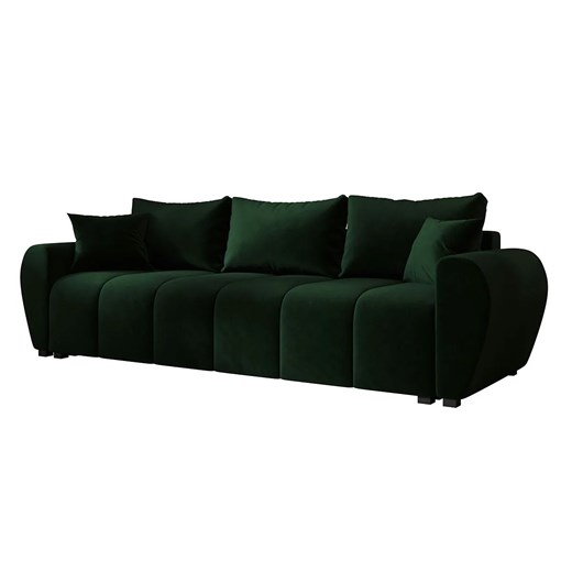 Ciemnozielona rozkładana welurowa sofa M7-L08 - id: 52950 - marki Elior - 186094544 Ciemnozielona rozkładana welurowa sofa M7-L08 ze sklepu Edinos.pl w kategorii Sofy i kanapy - zdjęcie 186094544