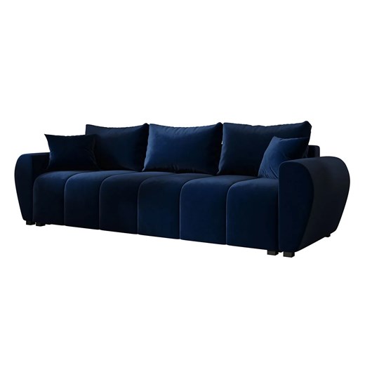 Granatowa nowoczesna kanapa rozkładana z pojemnikiem M9-P98 - id: 52955 - marki Elior - 186094564 Granatowa nowoczesna kanapa rozkładana z pojemnikiem M9-P98 ze sklepu Edinos.pl w kategorii Sofy i kanapy - zdjęcie 186094564