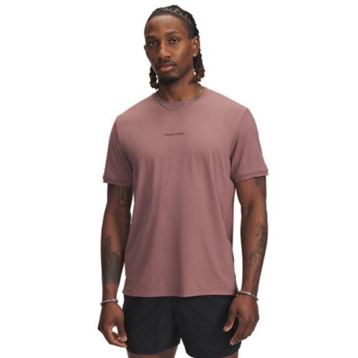 Męska koszulka treningowa Under Amrour Project Rock Iso Chill SS - różowa ze sklepu Sportstylestory.com w kategorii T-shirty męskie - zdjęcie 186095094