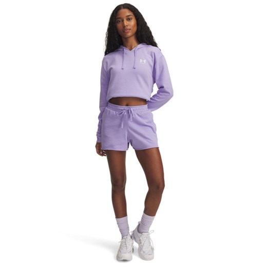 Damskie spodenki dresowe Under Armour UA Rival Terry Short - fioletowe ze sklepu Sportstylestory.com w kategorii Szorty - zdjęcie 186095204
