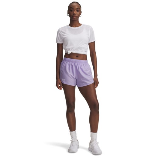 Damskie spodenki do biegania Under Armour UA Fly By 3\'\' Shorts - fioletowe ze sklepu Sportstylestory.com w kategorii Szorty - zdjęcie 186095242