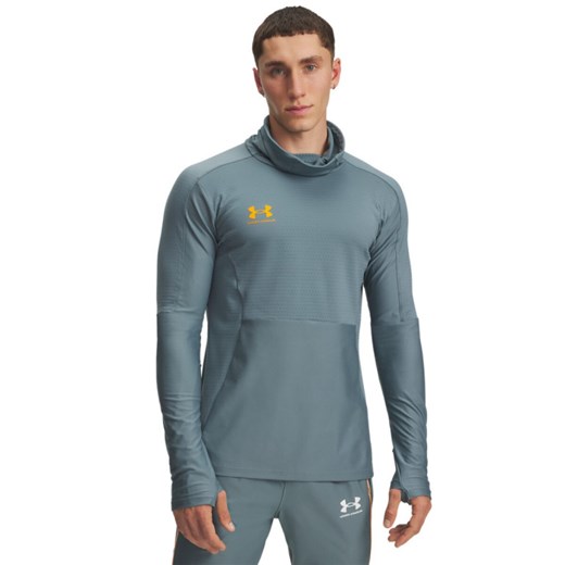 Męski longsleeve treningowy Under Armour UA M Challenger Pro Wintr LS - niebieski ze sklepu Sportstylestory.com w kategorii T-shirty męskie - zdjęcie 186095250