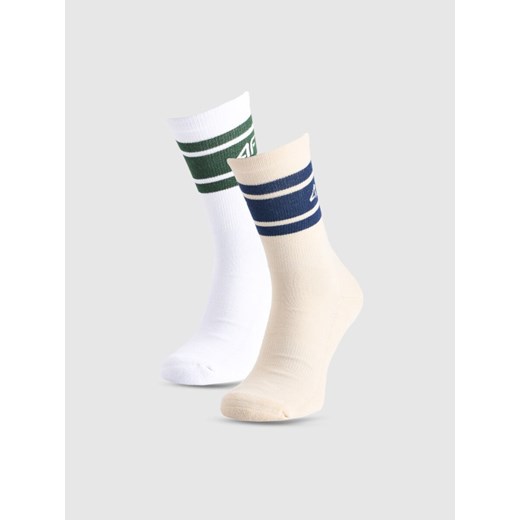 Damskie skarpetki casual (2-pack) 4F 4FRAW25USOCF520 - multikolor ze sklepu Sportstylestory.com w kategorii Skarpetki damskie - zdjęcie 186095582